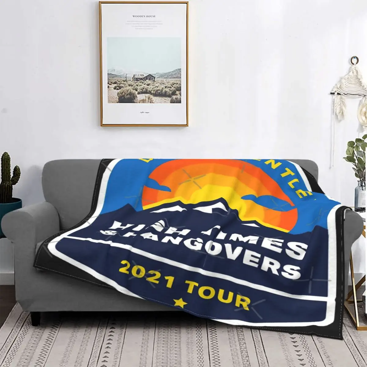 

Dierks High Times Tour 2021 Masokt Manta, colcha para cama a cuadros, manta a cuadros, manta doble, ropa de cama de algodón