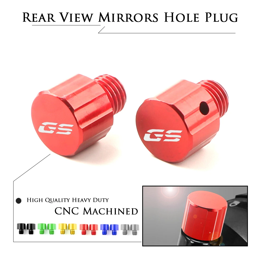 

Motorcycle CNC M10*1.25 Mirror Hole Plug Screw Bolts Covers Caps Clockwise For for BMW F800GS F 800 GS 2006-2018