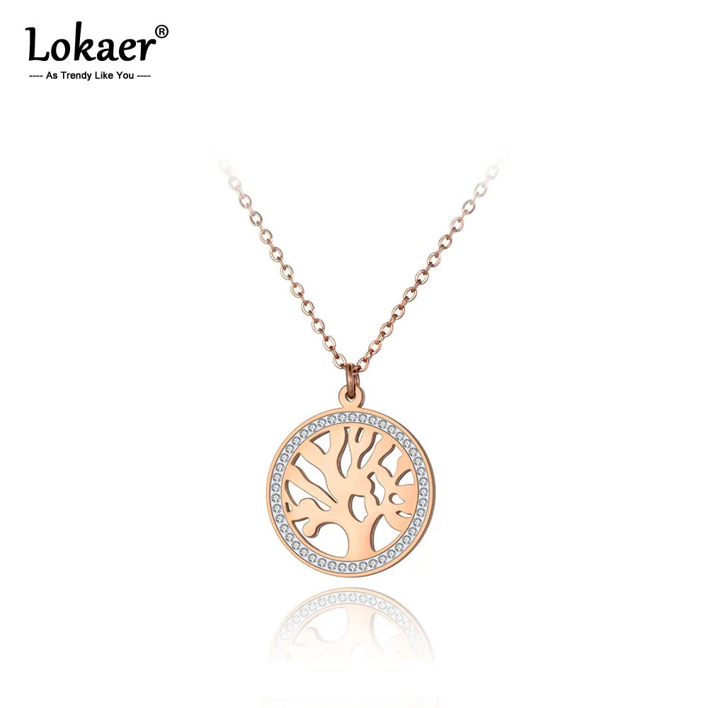 Ожерелье чокер Lokaer N19193 женское из нержавеющей стали с фианитами|Ожерелья