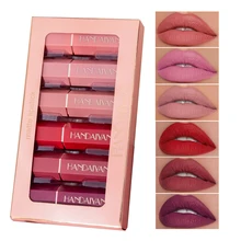 6Pcs Matte Lip Gloss Set Lipstick Liquid Waterproof Long Lasting Moisturizing Lipstick Women Lip Tin
