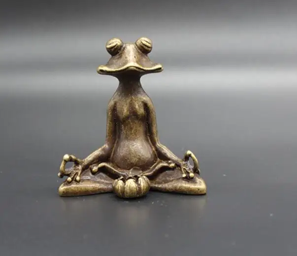 

Китайская старинная медная медитация маленькие лягушки украшения