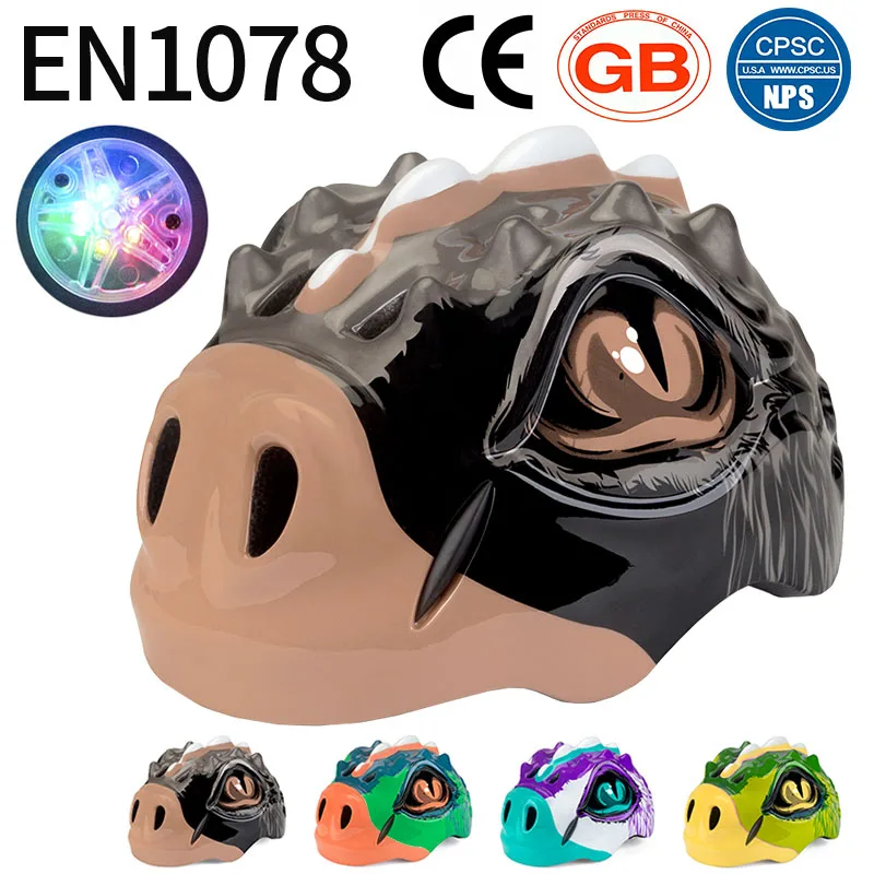 Велосипедный шлем для мальчиков и девочек с задним светом Детский велосипедный