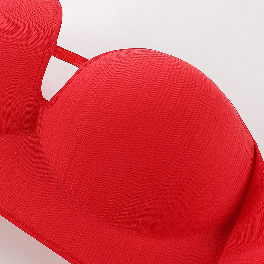 

Wedding dress, strapless underwear, invisible bra, antiskid gathered bra, adjustable small chest thin cup with air cushion