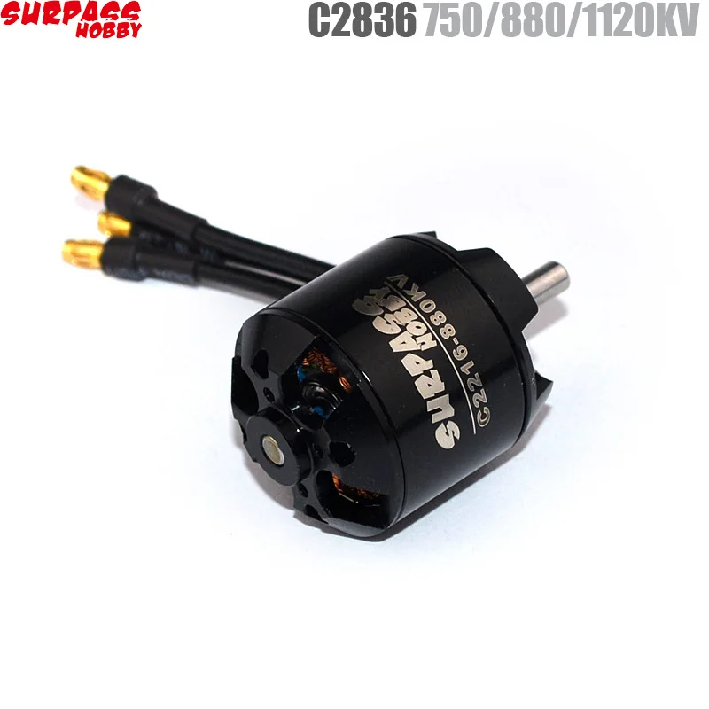 Бесщеточный двигатель SURPASS HOBBY 2216 C2836 750KV 880KV 1120KV для радиоуправляемого самолета с