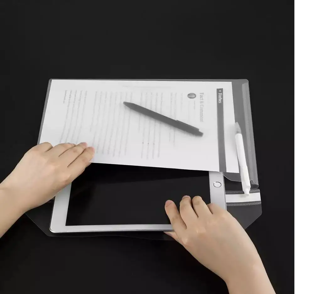 6pcs/set Original Fizz Buckle type Transparent File Holder Document storage bag 6 Colors | Канцтовары для офиса и дома