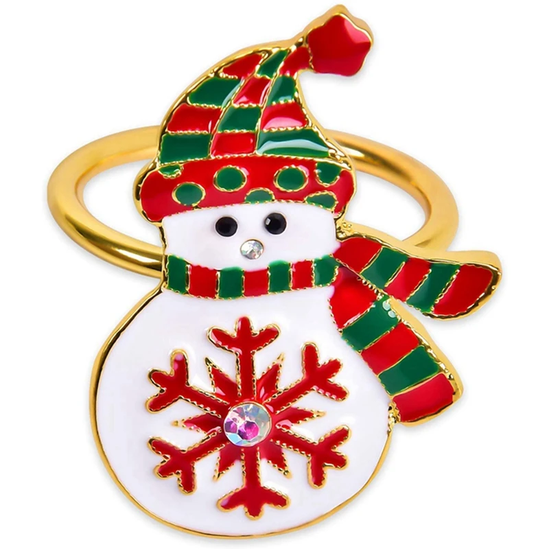 

50 Pcs Dot Heart Candy Christmas Plastic Drawstring Bag & 8 Pcs Napkin Rings,Christmas Napkin Rings