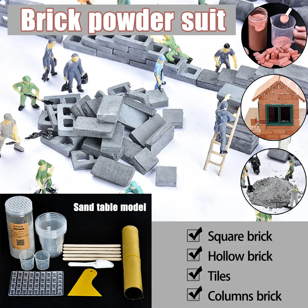 Миниатюрный строительный песочный стол моделирование кирпичная модель