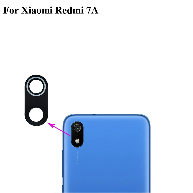 2PCS High quality For xiaomi Redmi 7A 7 A Back Rear Camera Glass Lens test good Replacement Parts XIao mi redmi | Мобильные телефоны