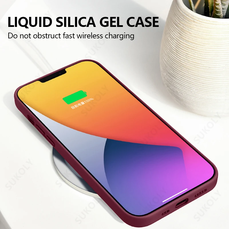 

For iPhone 11 Pro Case Liquid Silicone Square Case For iPhone 12 Pro X XR XS Max 8 7 Plus 6 SE 2020 Matte Back Soft Cover Coque