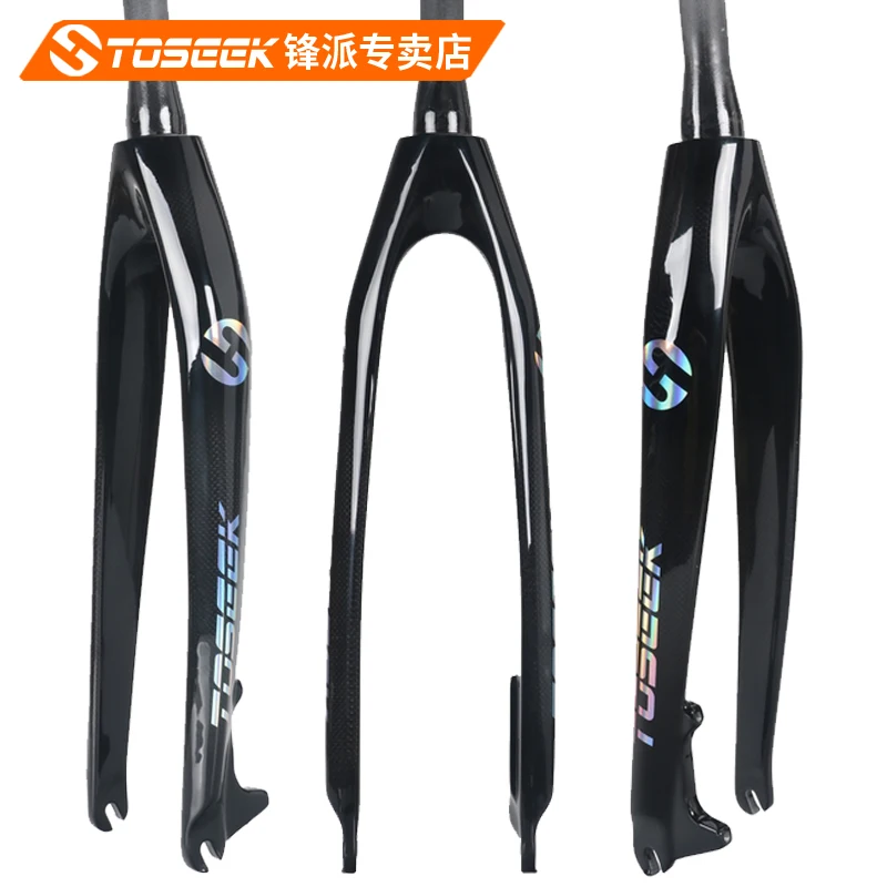 TOSEEK полный углеродное волокно Велосипедная вилка mtb 26/27 5/29er конические горный