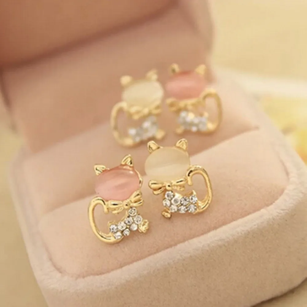 Горячая Распродажа модные ювелирные изделия с кристаллом опал милые серьги в