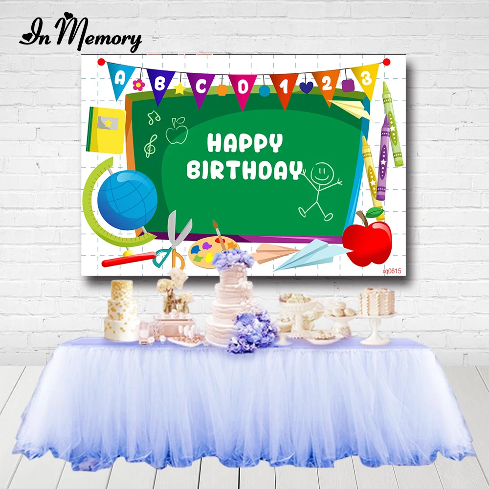 InMemory Добро пожаловать Снова в школу фоны для обучения детей день рождения