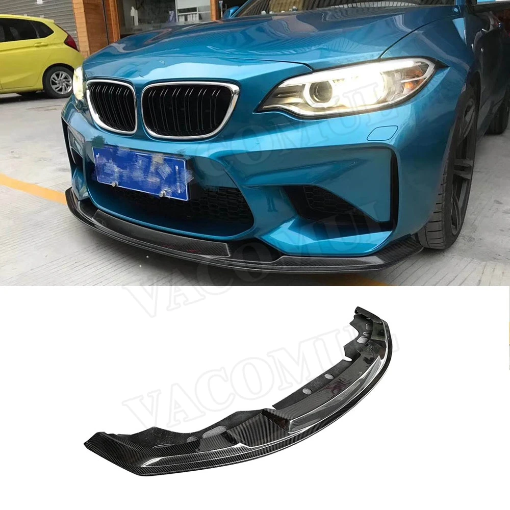 

Автомобильный передний бампер из углеродного волокна, спойлер для BMW F87 M2 2015-2018 M, стильная Лопата для подбородка