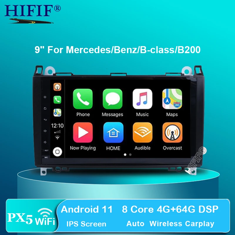 

Автомобильный мультимедийный плеер IPS DSP GPS Android 11 2 Din DVD Автомобильный плеер для Mercedes/Benz/Sprinter/Viano/Vito/B-class/B200/B180 радио