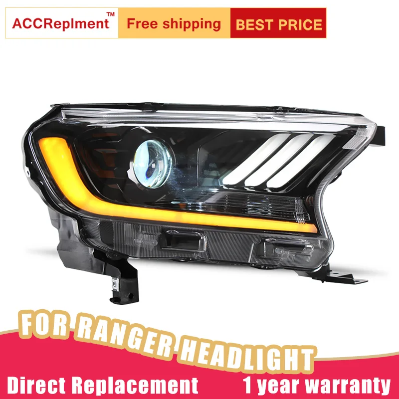 

2Pcs LED Headlights For Ford Ranger 2016-2019 led car lights Angel eyes xenon HID KIT Fog lights LED Daytime Running Lights