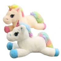 40cm80cm rainbow unicorn plush toys super soft kids toys stuffed cartoon animal baby doll children christmas birthday gift