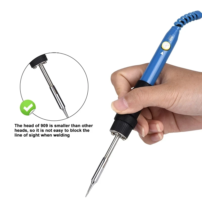 

60W Electric Soldering Iron 909 Temperature Adjustable 220V 110V Welding Rework Station Tin Soldering Iron Tips Accessories