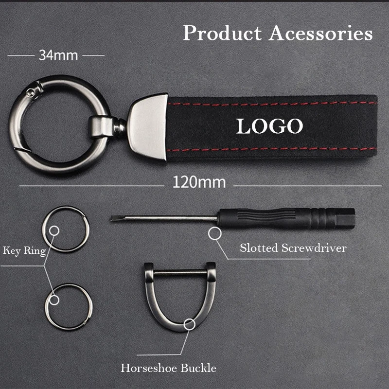 

Metal Car Styling Keychain Suede Key Rings For Mercedes benz AMG w203 w204 w205 w211 w212 w213 w176 GLA Car Styling Accessories