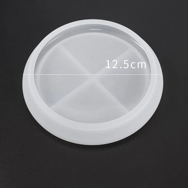 

9Pcs Round Saucer Coaster Glue Round Silicone Diy Crystal Glue Mould