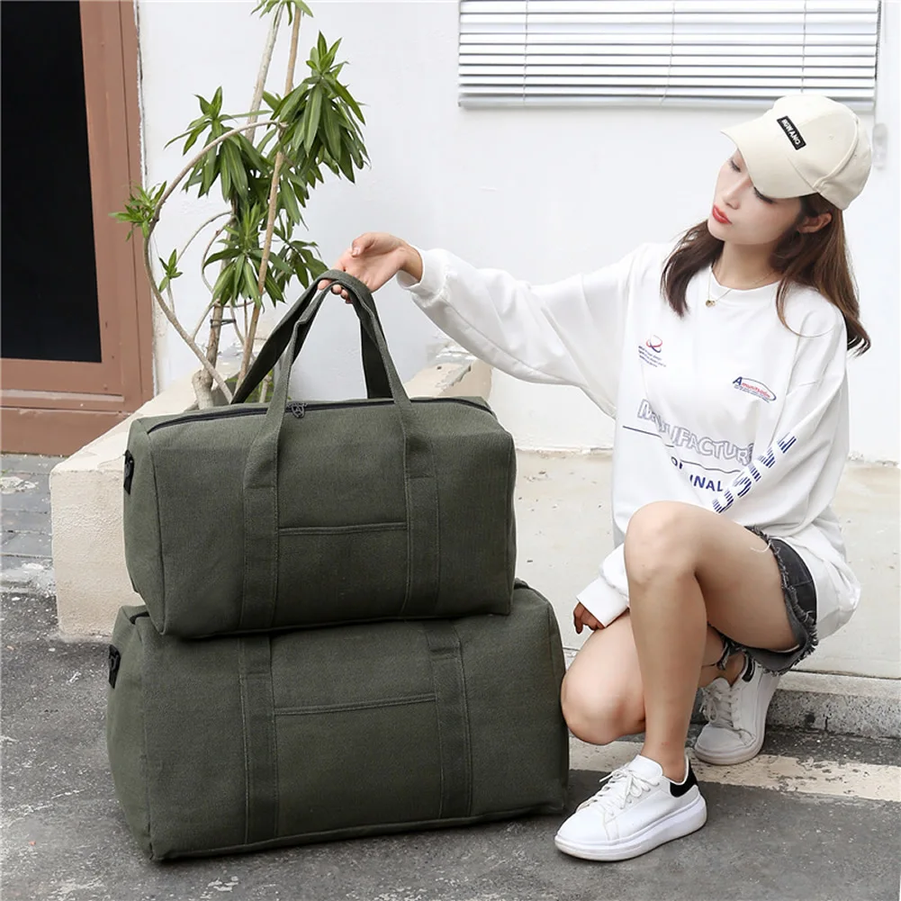 GNWXY Large Capacity Canvas Travel Bag Large Hand Luggage Bags Men Multifunctional Waterproof Portable Weekend Bag Dropshipping