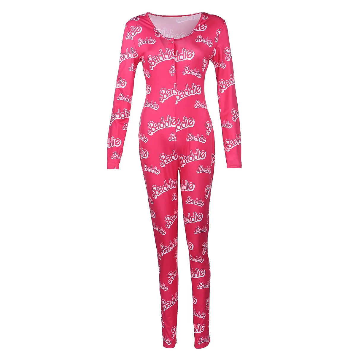 Valentine's Day Womens Sexy Print Home Onesies Jumpsuit Sleepwear Long Sleeve Bodycon Bodysuit Romper Trousers Pajamas One Piece