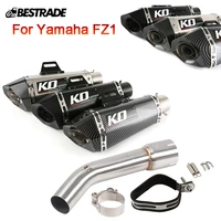 fz1 exhaust system for yamaha fz1 2006 2015 motorcycle exhaust system pipe mufflers slip on 51mm middle tube stainless steel