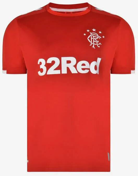 Футболка для бега Glasgow Rangers дышащая и быстросохнущая футболка 19 20 Rangers - Цвет: Красный