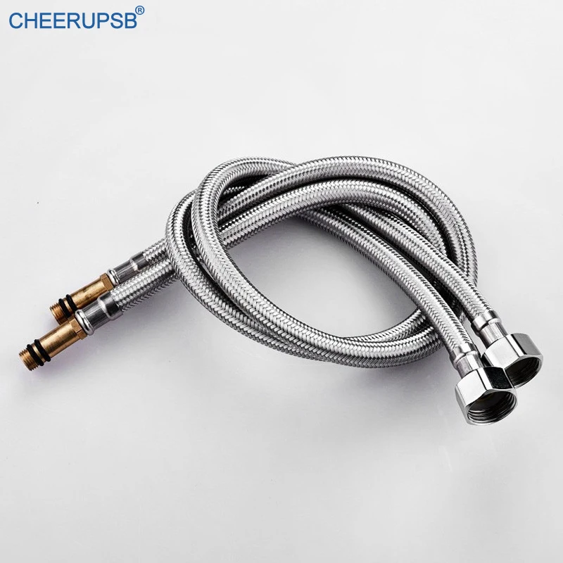 Гибкий шланг для подачи воды из нержавеющей стали SUS304 металлическая труба 2 шт.