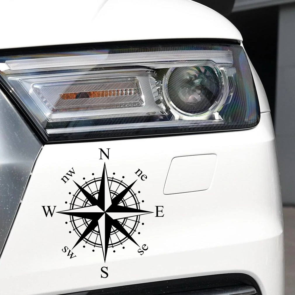 1 шт. Универсальный Автомобильный стикер компас роза виниловый деколь отражающий