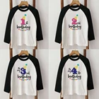 Новинка, Детская футболка на день рождения для мальчиков и девочек, Осенние футболки с длинным рукавом, размеры, Детская весенняя одежда