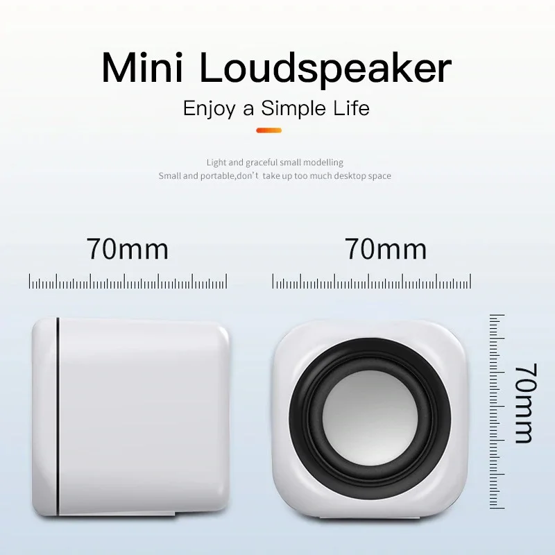 

DRM Computer Speaker Deep Bass Sound Loudspeaker USB Mini Audio Speakers For Laptop Notebook Desktop PC Multimedia Loudspeakers