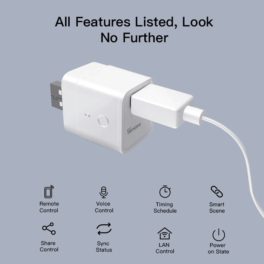 Смарт адаптер SONOFF с Micro USB дистанционным управлением через приложение Модули | Модули для умного дома -4000989262072