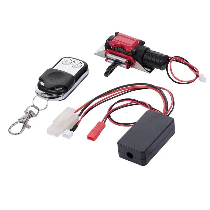 

RC Winch with Remote Controller Receiver for 1/10 Traxxas HSP Redcat RC4WD Tamiya Axial SCX10 D90 HPI RC Crawler Car
