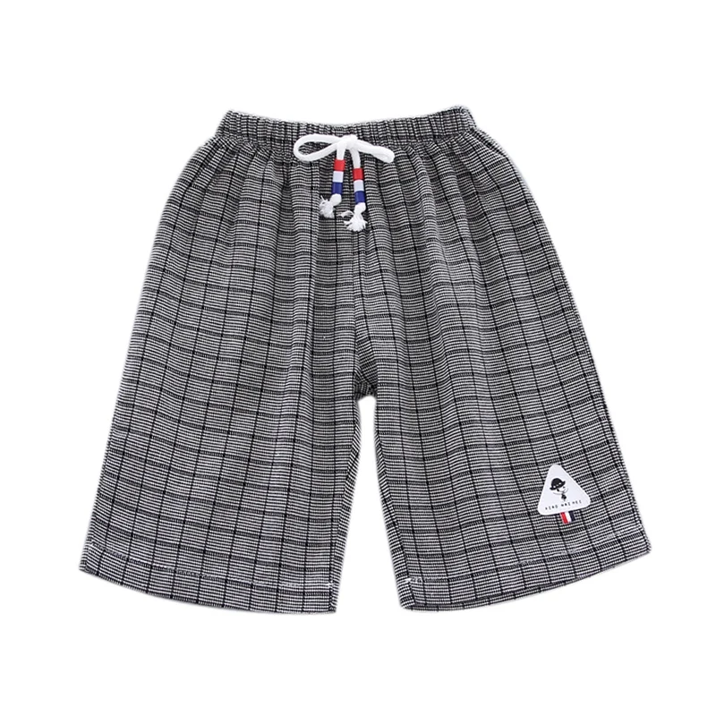 Шорты для мальчиков Брюки Клетчатые хлопковые шорты маленьких Летние детские
