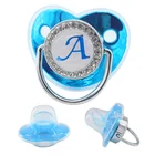 Соска-пустышка силиконовая голубая для новорожденных, без бисфенола А
