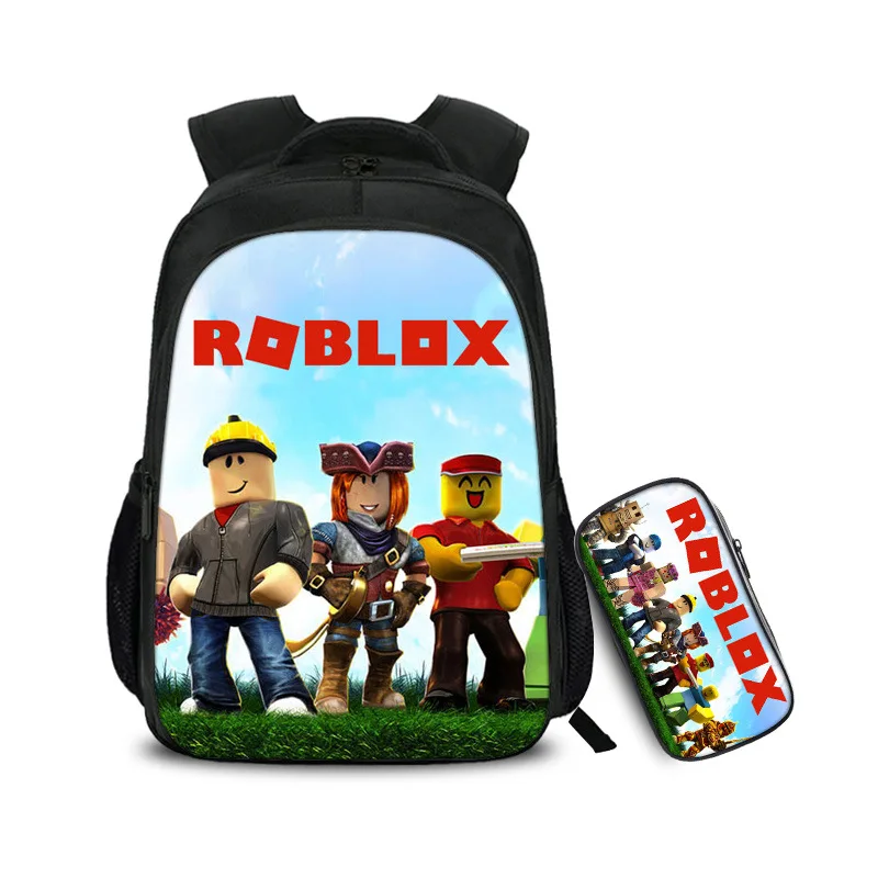 

Summer 2021 Robloxing 2 pcs/set game Backpack School Pencil Case Students Students Best Gifts for Children School boy Bags