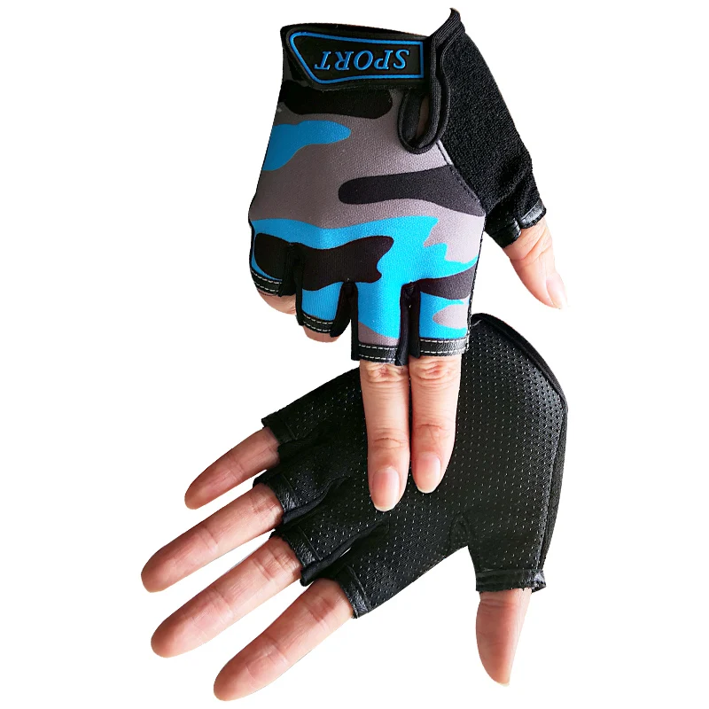 Детские перчатки с полупальцами высокоэластичные для езды на велосипеде колеса