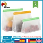 Набор пищевых контейнеров из этиленвинилацетата, стоячие свежие пакеты на молнии, силиконовые многоразовые герметичные контейнеры для ланча и фруктов, чашка для заморозки овощей, чаша