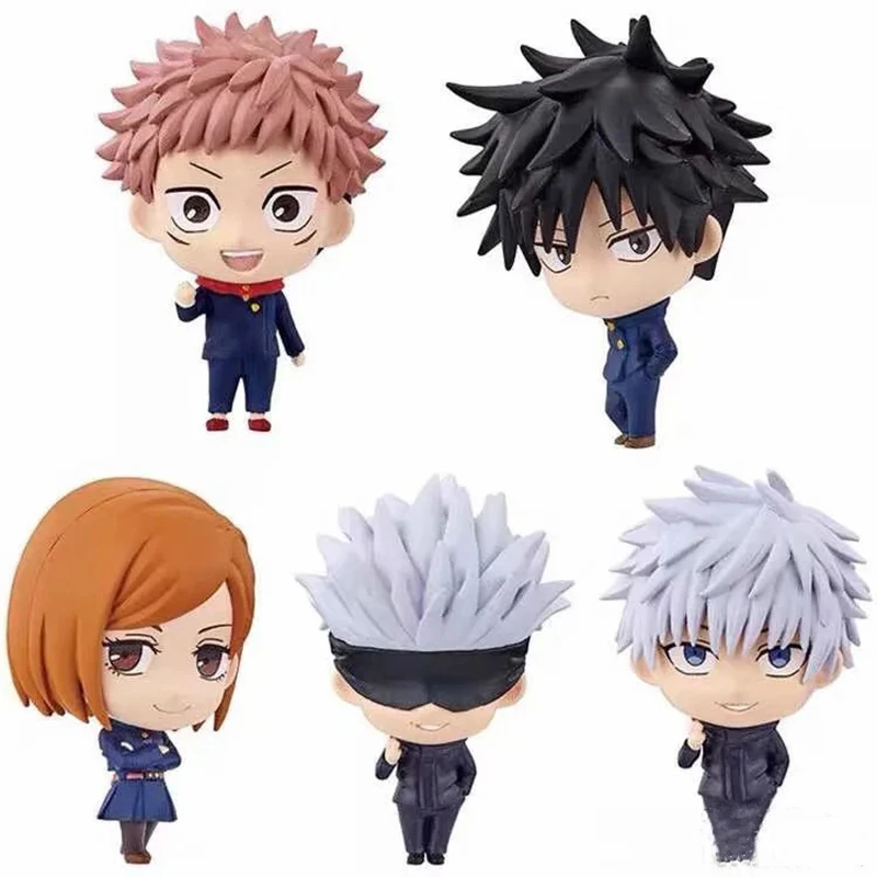 

5pcs/set Jujutsu Kaisen Anime Figure Itadori Yuji Fushiguro Megumi Action Figure Gojo Satoru Kugisaki Nobara Figure Model Toys