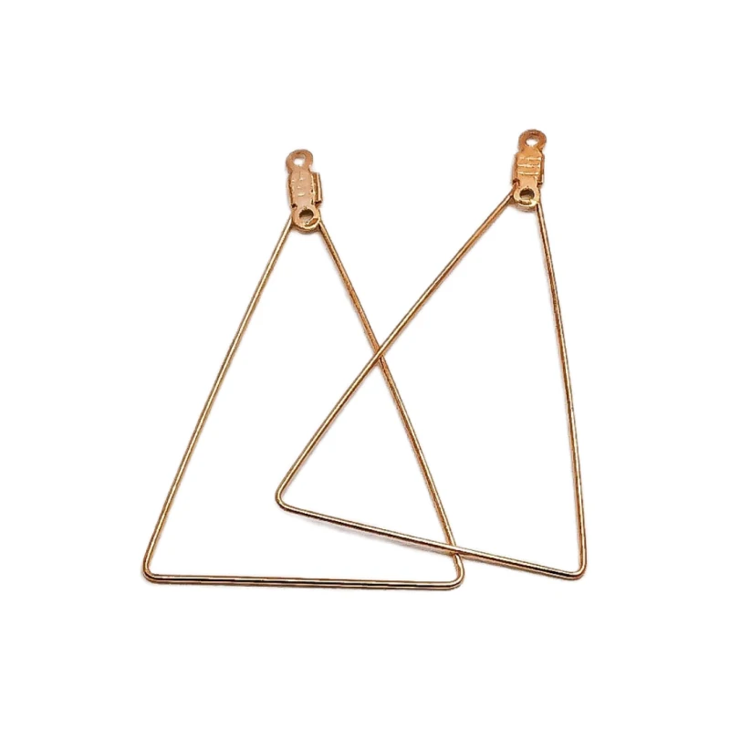 KC Gold White K Plated Eardrop Pendant Charms Triangle Jewelry Component Diy Handmade Material for Earring Accessories 10pcs - купить по