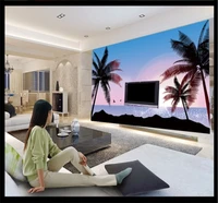 xuesu beach style romantic fashion large wallpaper living room decoration mural professional custom 8d waterproof wall covering