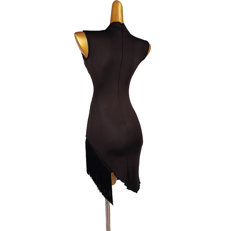 Женское платье для латиноамериканских танцев соблазнительное танцевальное без