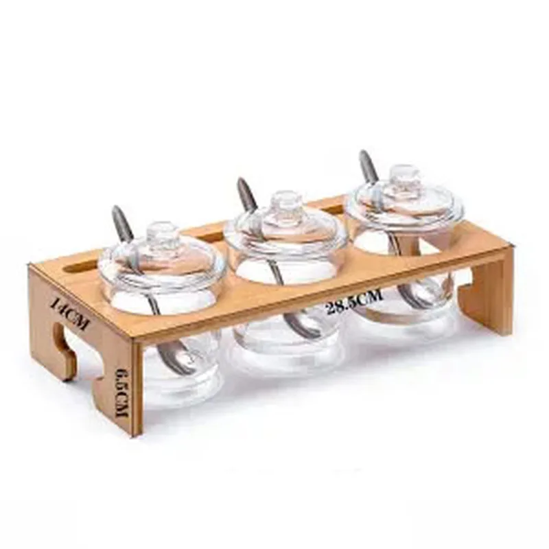 Стеклянная коробка для приправ кухни семейная бутылка шейкер соли комбинация