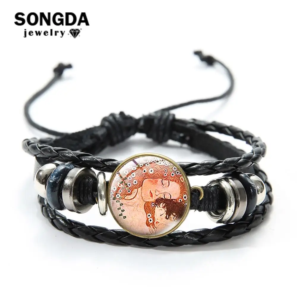 SONGDA классический художник Густав Климт Картина стеклянный купол браслет мать