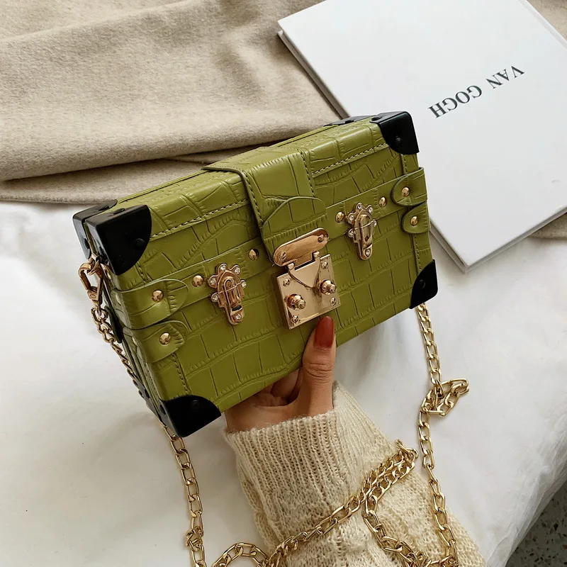 Bolsos Mujer, модные сумки в форме коробки для женщин,, роскошные сумки, женские сумки, дизайнерские, с металлическими заклепками, с клапаном, вечерняя сумочка - Цвет: Style 2