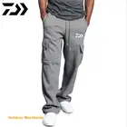 Мужская спортивная одежда, джоггеры Daiwa, штаны для рыбалки, мужские спортивные штаны, свободные брюки с эластичным поясом, хлопковая дышащая одежда для рыбалки