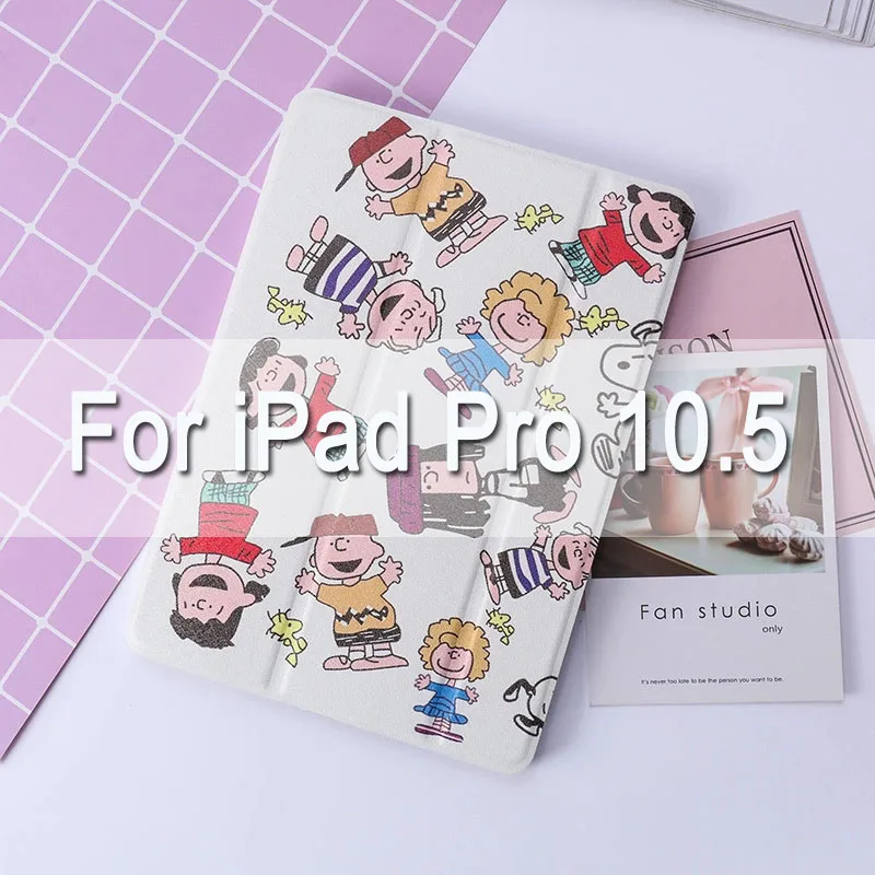For iPad pro 10.5 Мягкий чехол на заднюю панель с рисунком Арахис для iPad Air 1/2 iPad 9,7 чехол-подставка для iPad 234 Pro10.5 mini 12345 Автоматическое включение/выключение - Цвет: For iPad pro 10.5