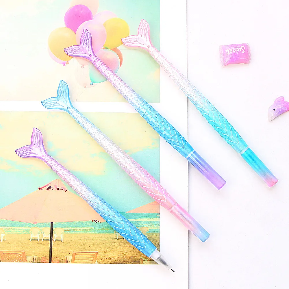 1 шт. кавайные градиентные гелевые ручки милые русалки Новинка нейтральные для