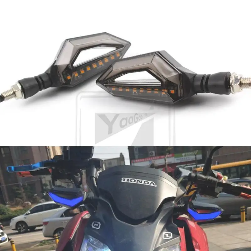 Светодиодный указатель поворота для мотоцикла белый и желтый свет передний
