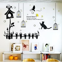 321111personalized room background wall stickers corridor staircase decorations stickers creative bedroom cat wall stickers